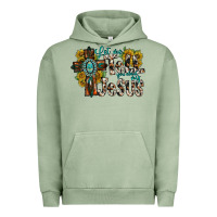 Pigment Oil Green let me tell you about my jesus Urban Hoodie - RacoonDesign