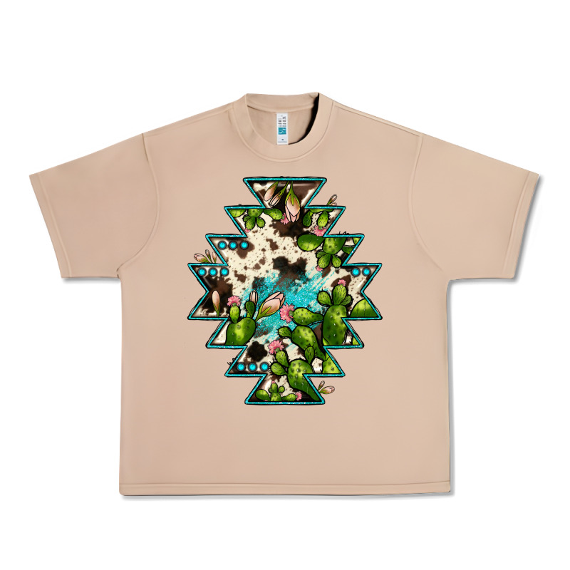 Aztec  Cowhide Cactus Gemstone Urban Heavy Tee by JahusDesignShop | Teevron