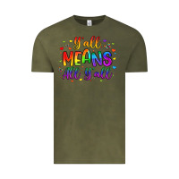 Vintage Olive y all means all y all Vintage Tee - Artiststas