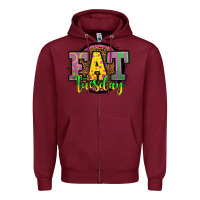 Burgundy mardi gras fat tuesday Zipper Hoodie - OliviaCreatesArt