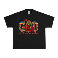 Black with god all things are possible lady of guadalupe Urban Heavy Tee - Jasminsmagicworld