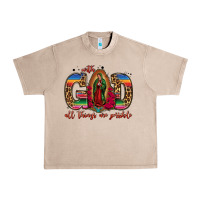 French Oak with god all things are possible lady of guadalupe Urban Heavy Tee - Jasminsmagicworld