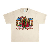 Sandshell with god all things are possible lady of guadalupe Urban Heavy Tee - Jasminsmagicworld