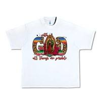 White with god all things are possible lady of guadalupe Urban Heavy Tee - Jasminsmagicworld