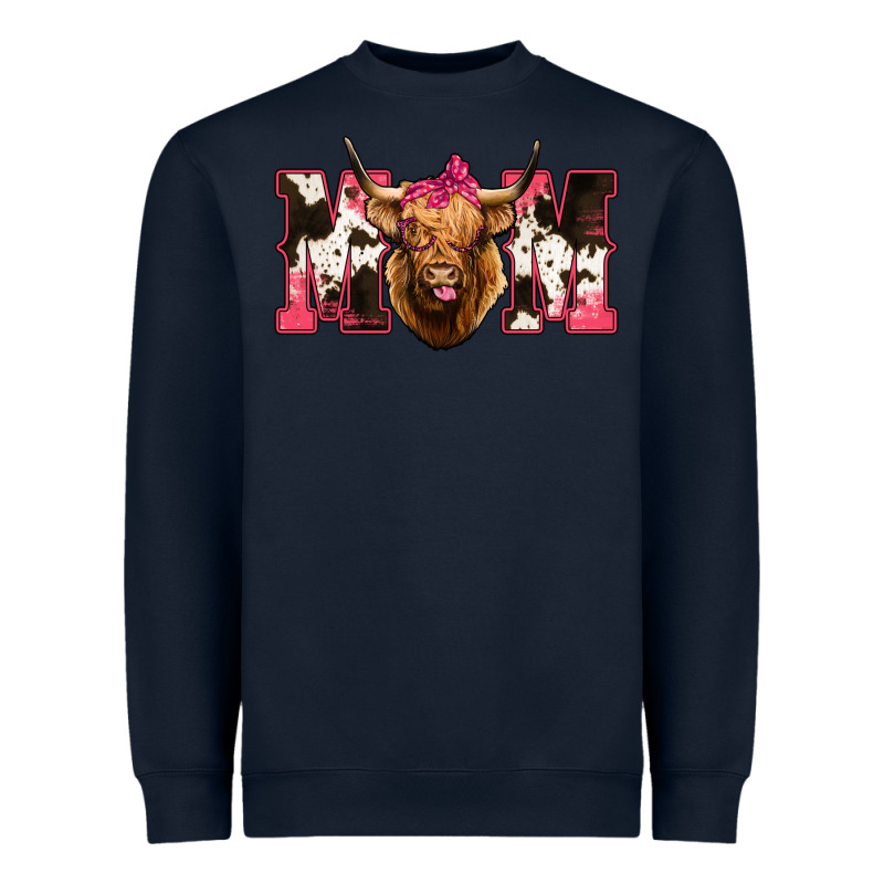 Western Highland Cow Mom Heavyweight Sweatshirt by HowdyJamesFarm | Teevron