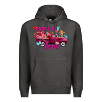Charcoal Heather Loads of love Valentine's day truck Premium Hoodie - FaDigitalArtStudio