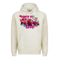 Oatmeal Heather Loads of love Valentine's day truck Premium Hoodie - FaDigitalArtStudio