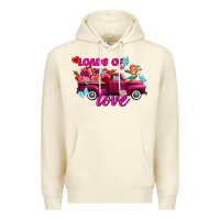 Sandshell Loads of love Valentine's day truck Premium Hoodie - FaDigitalArtStudio