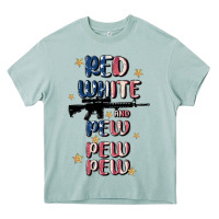 Arona red white and pew pew pew Heavy Core Tee - MaliasSmallBusiness