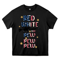 Black red white and pew pew pew Heavy Core Tee - MaliasSmallBusiness