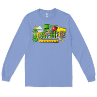 Colony Blue teacher st. patricks day Long Sleeve Tee - NancyCooperArtShop