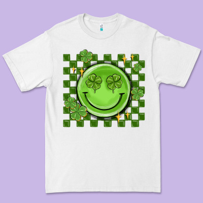 Checkered St. Patrick's Day Premium Tee Designed By Maliassmallbusiness