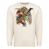 Sandshell kinda emotionless kinda emotional skeleton chest Premium Sweatshirt - FaDigitalArtStudio