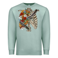 Seafoam kinda emotionless kinda emotional skeleton chest Premium Sweatshirt - FaDigitalArtStudio