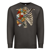Smoke kinda emotionless kinda emotional skeleton chest Premium Sweatshirt - FaDigitalArtStudio