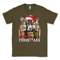 Army Green Merry Christmas Alpine Goat Classic Tee - LillyAllenDesigns