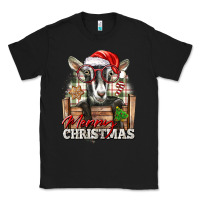 Black Merry Christmas Alpine Goat Classic Tee - LillyAllenDesigns