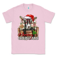 Bubblegum Pink Merry Christmas Alpine Goat Classic Tee - LillyAllenDesigns