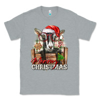 Heather Grey Merry Christmas Alpine Goat Classic Tee - LillyAllenDesigns