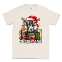 Natural Merry Christmas Alpine Goat Classic Tee - LillyAllenDesigns
