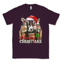 Plum Merry Christmas Alpine Goat Classic Tee - LillyAllenDesigns