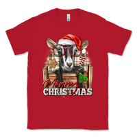 Red Merry Christmas Alpine Goat Classic Tee - LillyAllenDesigns