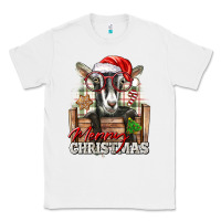 White Merry Christmas Alpine Goat Classic Tee - LillyAllenDesigns