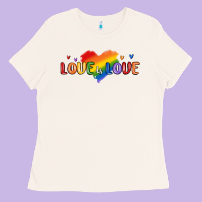 Love Is Love Lgbtq Ladies Tee Designed By Maliassmallbusiness