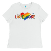 White love is love lgbtq Ladies Tee - MaliasSmallBusiness