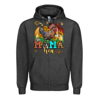 Charcoal Heather mama hen western olivia Zipper Hoodie - OliviaCreatesArt