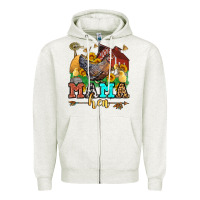 Oatmeal Heather mama hen western olivia Zipper Hoodie - OliviaCreatesArt