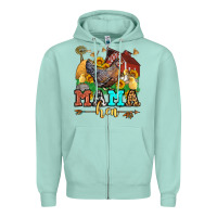 Seafoam mama hen western olivia Zipper Hoodie - OliviaCreatesArt