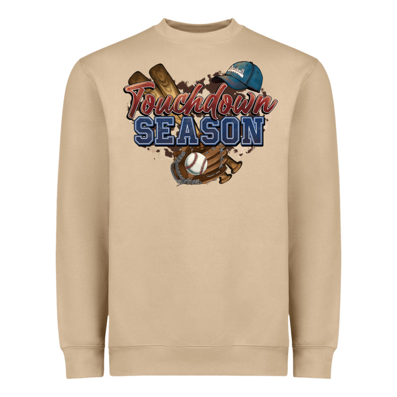 Touchdown Season Baseball Heavyweight Sweatshirt by HowdyJamesFarm | Teevron