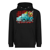 Black Tis The Season Christmas Truck Heavyweight Hoodie - FaDigitalArtStudio