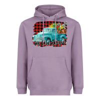 Lavender Tis The Season Christmas Truck Heavyweight Hoodie - FaDigitalArtStudio