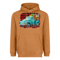 Meerkat Tis The Season Christmas Truck Heavyweight Hoodie - FaDigitalArtStudio