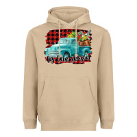 Mushroom Tis The Season Christmas Truck Heavyweight Hoodie - FaDigitalArtStudio