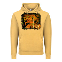 Vintage Mustard halloween backround Vintage Hoodie - RanaPortraitStore