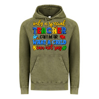 Vintage Olive only a special teacher can hear what a child can n Vintage Hoodie - Artiststas