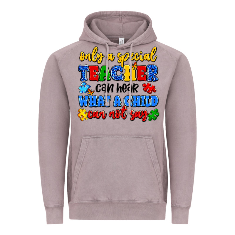 Only A Special Teacher Can Hear What A Child Can N Vintage Hoodie by Artiststas | Teevron