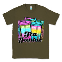 Army Green tea junkie Classic Tee - JahusDesignShop
