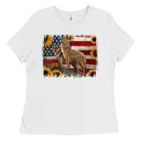 White american th of july wolves Ladies Tee - Jasminsmagicworld