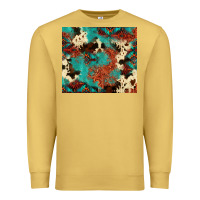 Antique Gold Serape Turquoise Glitter Cowhide  Tooled Leather  Tumbler Premium Sweatshirt - FaDigitalArtStudio