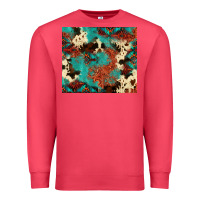 Cardinal Serape Turquoise Glitter Cowhide  Tooled Leather  Tumbler Premium Sweatshirt - FaDigitalArtStudio