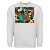 Dove Grey Serape Turquoise Glitter Cowhide  Tooled Leather  Tumbler Premium Sweatshirt - FaDigitalArtStudio