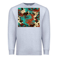 Heather Grey Serape Turquoise Glitter Cowhide  Tooled Leather  Tumbler Premium Sweatshirt - FaDigitalArtStudio