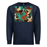Navy Serape Turquoise Glitter Cowhide  Tooled Leather  Tumbler Premium Sweatshirt - FaDigitalArtStudio