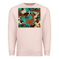 Pale Pink Serape Turquoise Glitter Cowhide  Tooled Leather  Tumbler Premium Sweatshirt - FaDigitalArtStudio