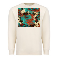 Sandshell Serape Turquoise Glitter Cowhide  Tooled Leather  Tumbler Premium Sweatshirt - FaDigitalArtStudio