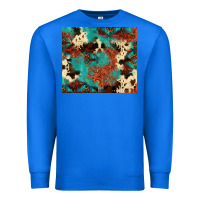 True Royal Serape Turquoise Glitter Cowhide  Tooled Leather  Tumbler Premium Sweatshirt - FaDigitalArtStudio